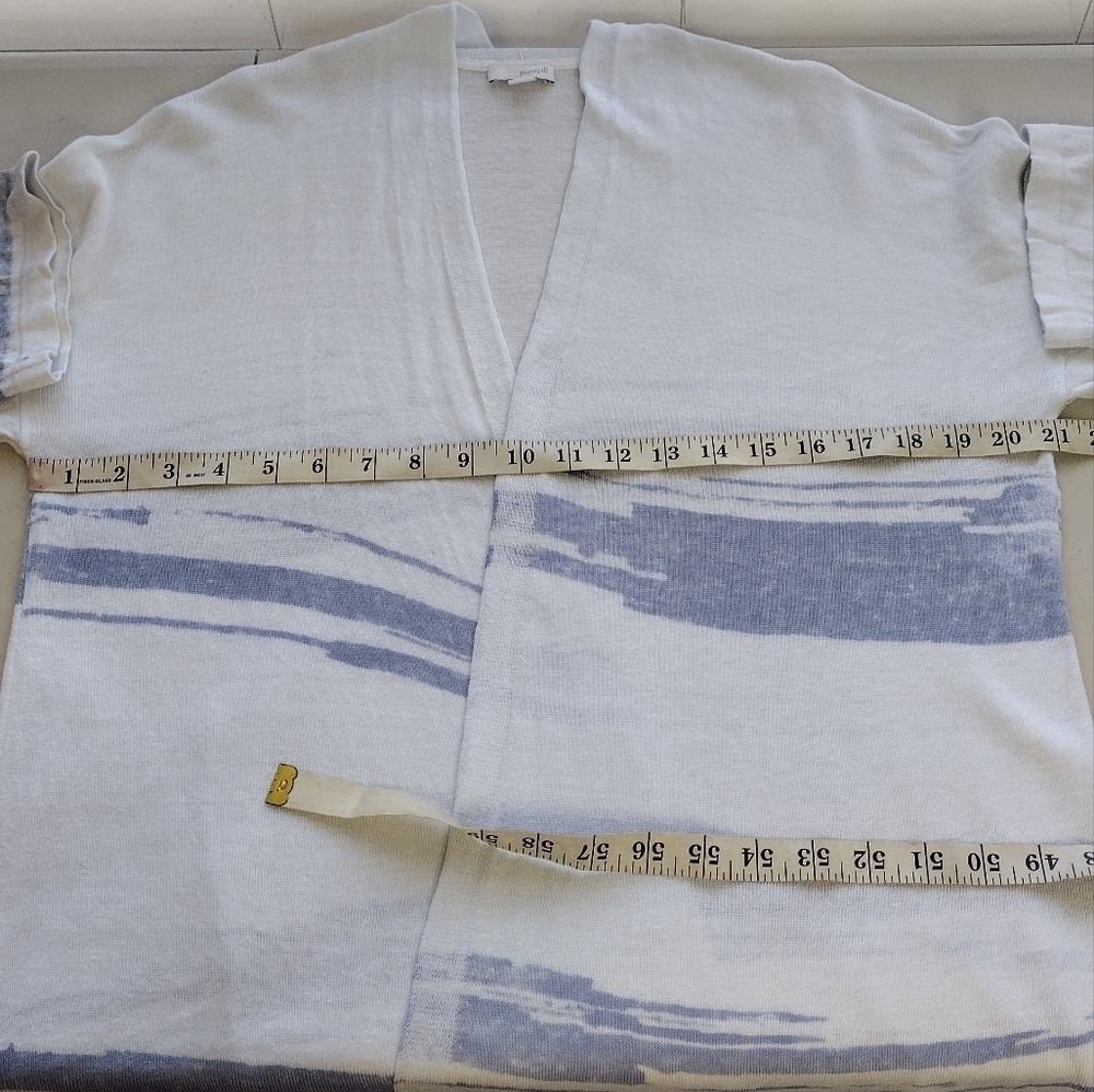 J. Jill Linen Cotton Coastal Grandma Open Front Knit Woman's Cardigan - Picture 11 of 14